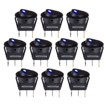 SPST Rocker Switch LED ONOFF 10 Pack