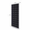 HQST 100 Watt 12 Volt Monocrystalline Compact Solar Panel