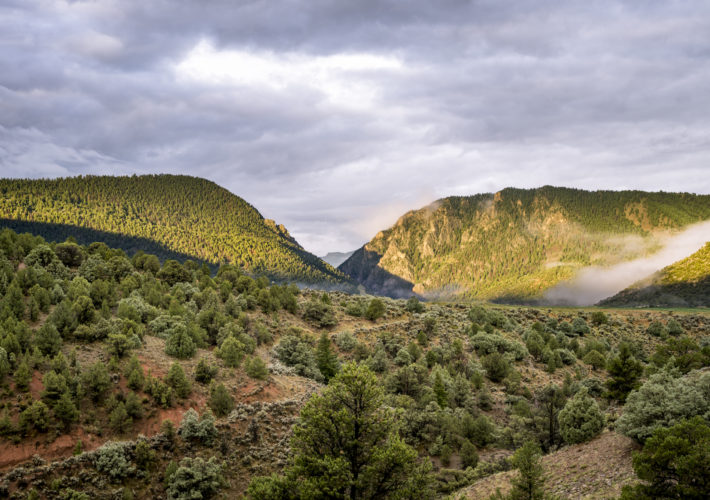 Sunrise over the Mesa in the Rocky Mountains