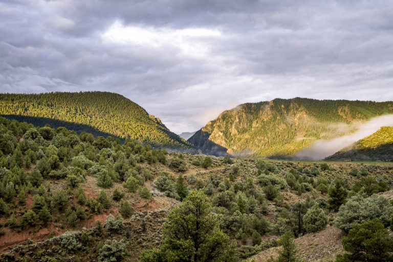 Sunrise over the Mesa in the Rocky Mountains