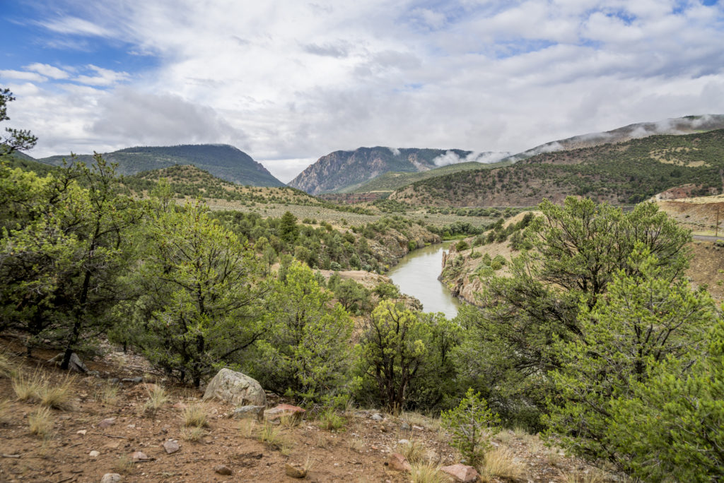 Colorado River winding through the Rocky Mountains