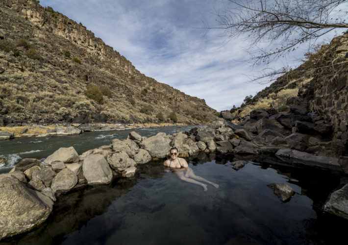 Soaking along the Rio Grande