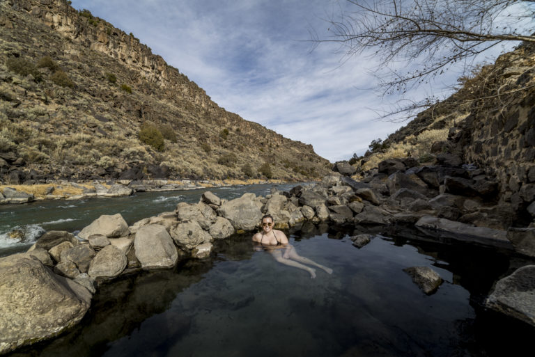 Soaking along the Rio Grande