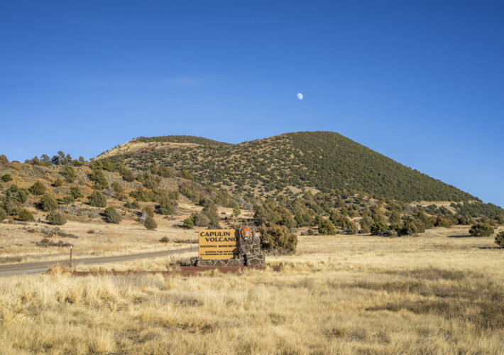 Moon over Capulin Volcano National Monument