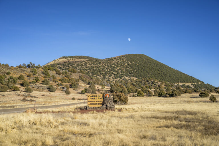 Moon over Capulin Volcano National Monument